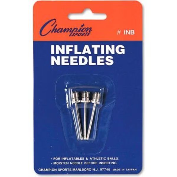 Inflating Needles for Electric Pump - Nickel-Plated - 3 Pack, Champion Sports, Mfr#: INB